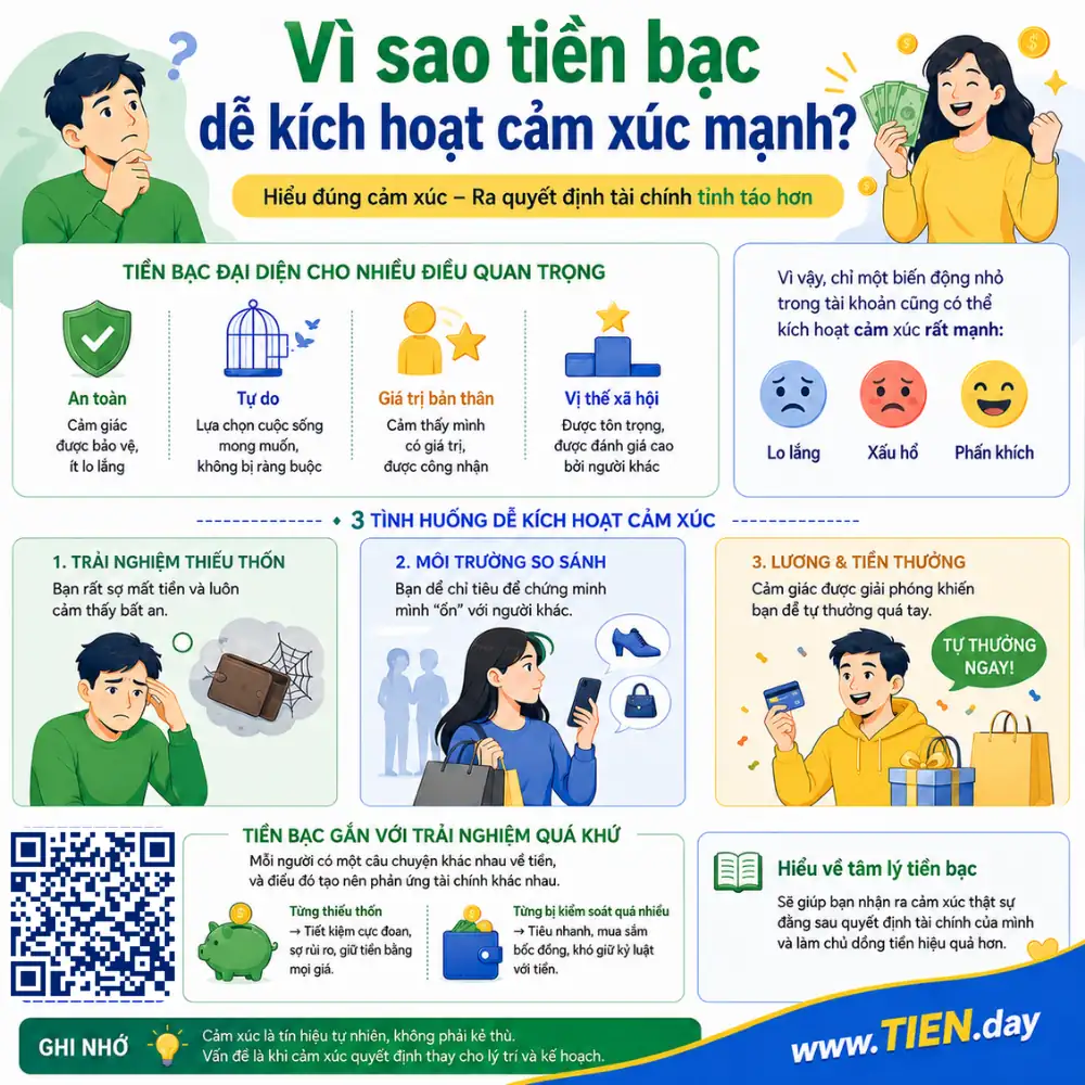 Vì sao tiền bạc dễ kích hoạt cảm xúc mạnh