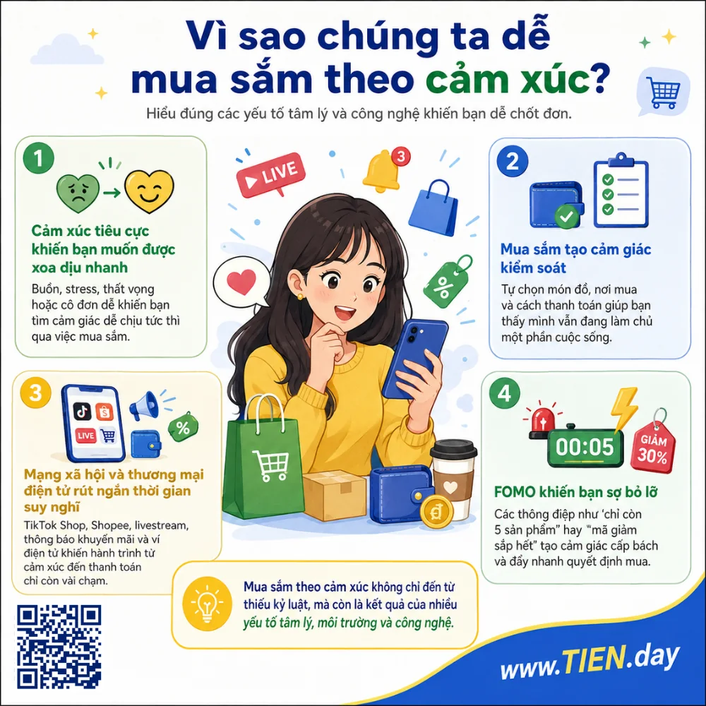 Vì sao chúng ta dễ mua sắm theo cảm xúc khi mua sắm online