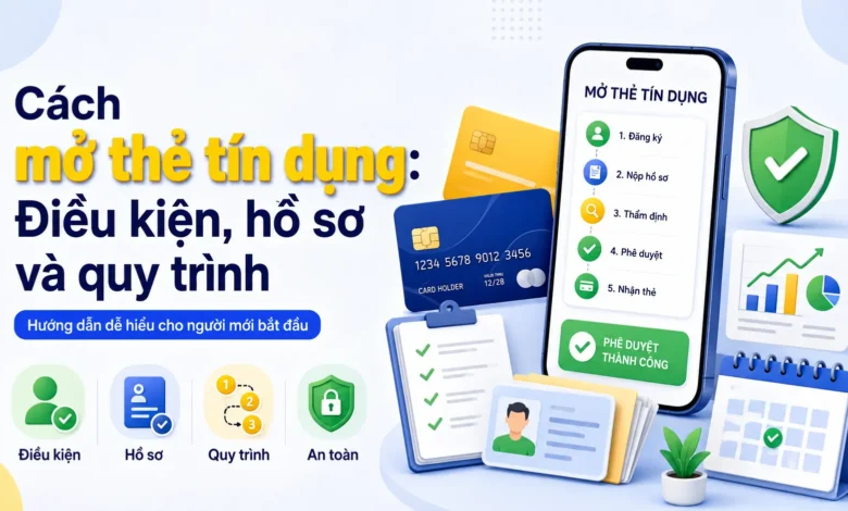 Thumbnail cách mở thẻ tín dụng với điều kiện, hồ sơ và quy trình