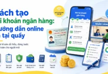 Thumbnail minh họa tạo tài khoản ngân hàng với điện thoại, căn cước, mở tài khoản và bảo mật