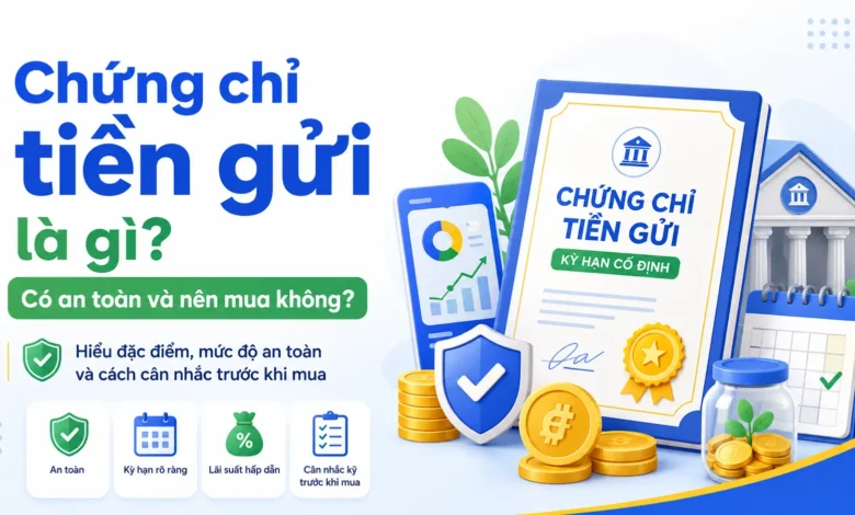Thumbnail chứng chỉ tiền gửi với kỳ hạn, mức độ an toàn và lãi suất