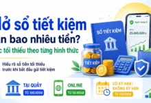 Thumbnail mở sổ tiết kiệm với mức tiền tối thiểu theo từng hình thức