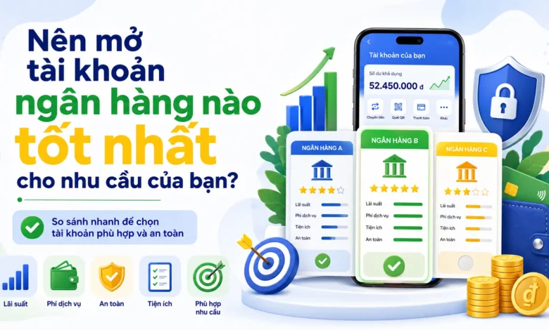 Thumbnail nên mở tài khoản ngân hàng nào tốt nhất theo nhu cầu