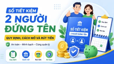 Ảnh minh họa sổ tiết kiệm 2 người đứng tên, quy định mở và rút tiền