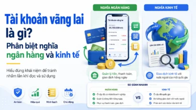 Thumbnail tài khoản vãng lai với so sánh nghĩa ngân hàng và kinh tế