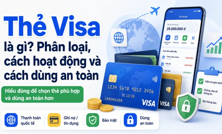 Thumbnail Thẻ Visa với phân loại thẻ, thanh toán quốc tế và bảo mật