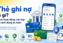 Minh họa thẻ ghi nợ liên kết tài khoản thanh toán, thẻ ATM, Visa Debit và các bước sử dụng an toàn