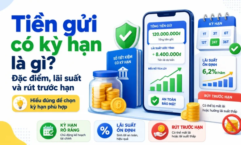 Thumbnail tiền gửi có kỳ hạn với lãi suất, kỳ hạn và rút trước hạn