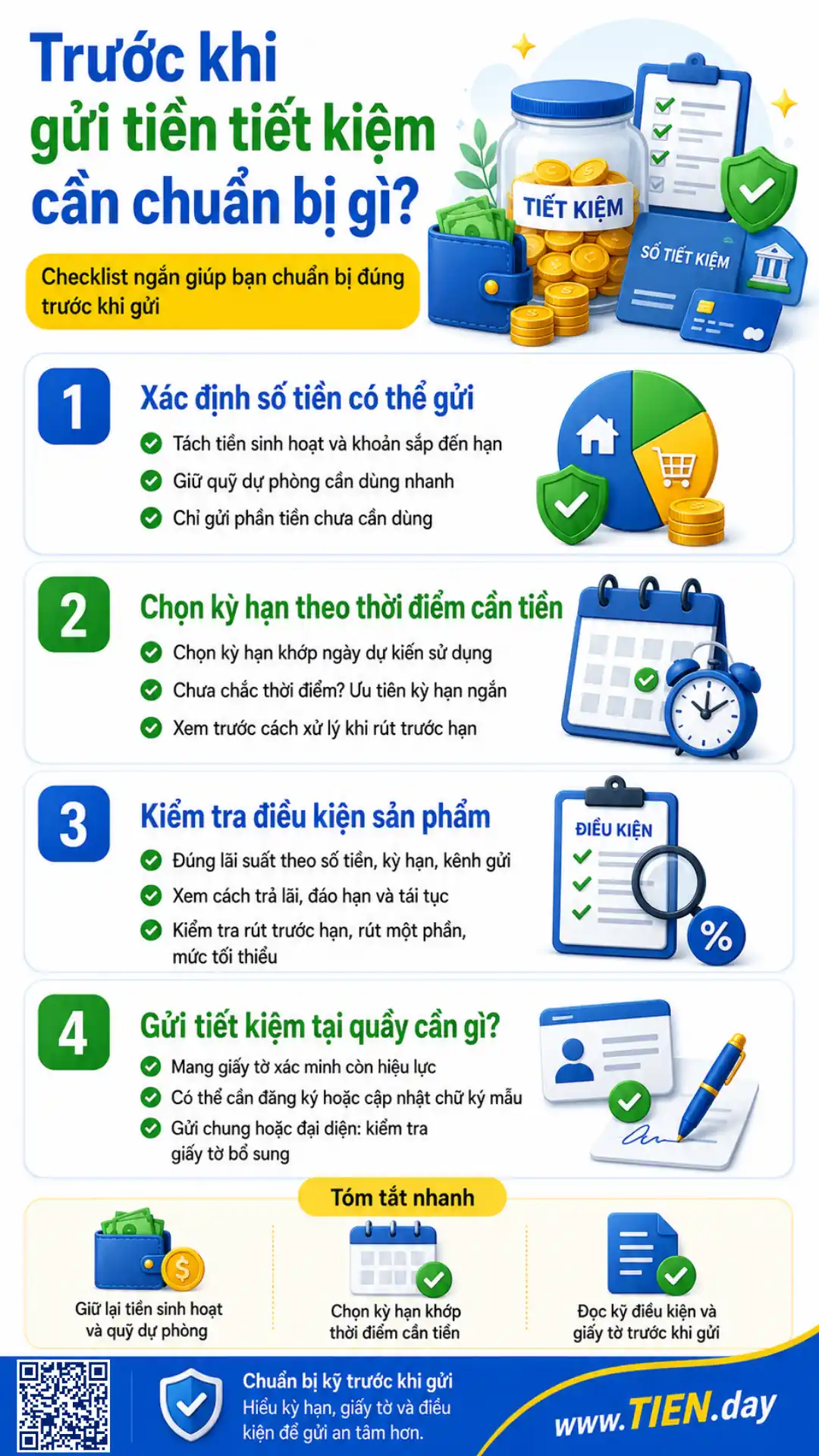 Infographic trước khi gửi tiền tiết kiệm cần chuẩn bị gì